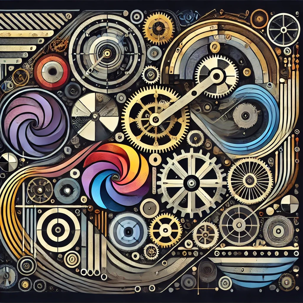 DALL·E 2025-05-26 23.56.21 - Create a symbolic abstract image that represents a wide range of human emotions, each embodied as a unique component of a precise, interconnected mech