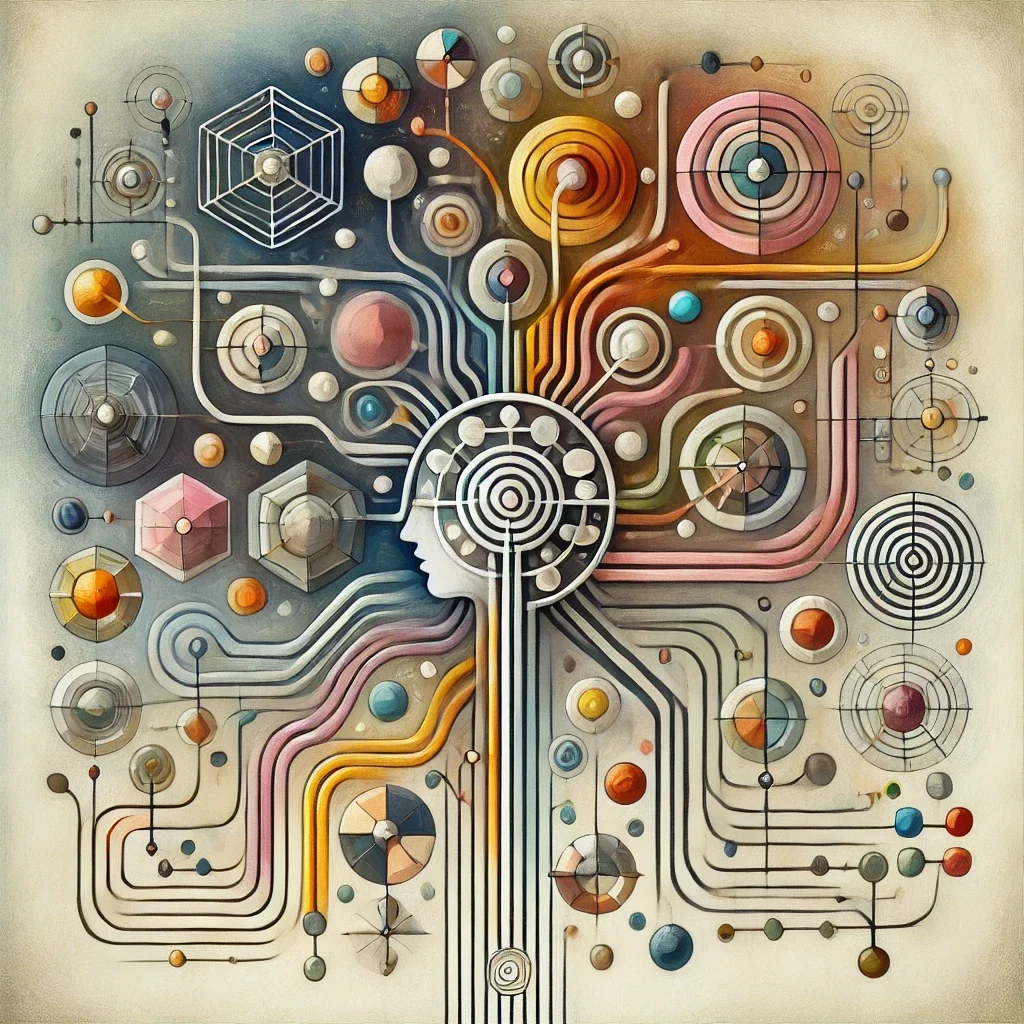 DALL·E 2025-07-17 17.09.32 - An abstract, non-figurative artistic depiction representing the concept of 'Skill Learning.' The image symbolizes a human mind exploring multiple poss